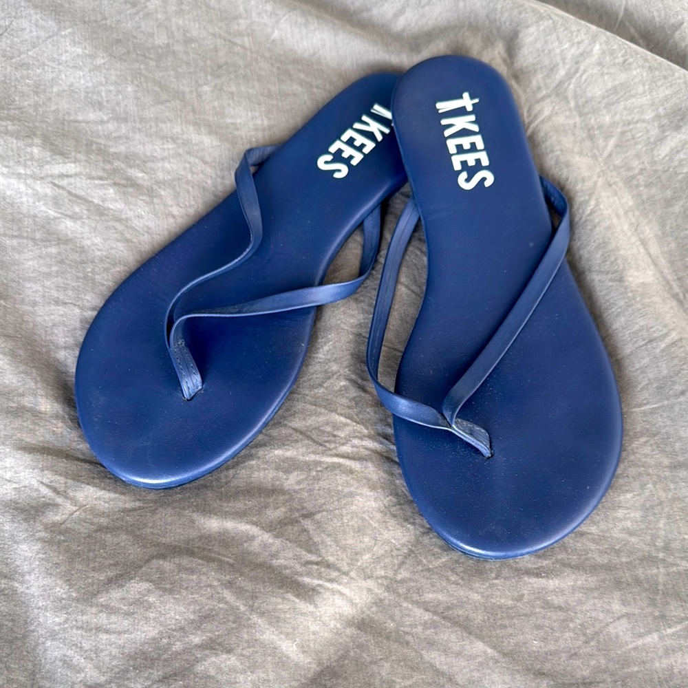 TKEES Navy Blue Flip Flops